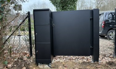 Design schuifpoort met LED-Line — Linter